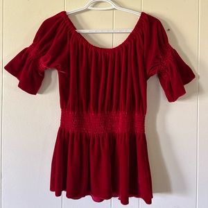 Red velvet Ladies blouse S